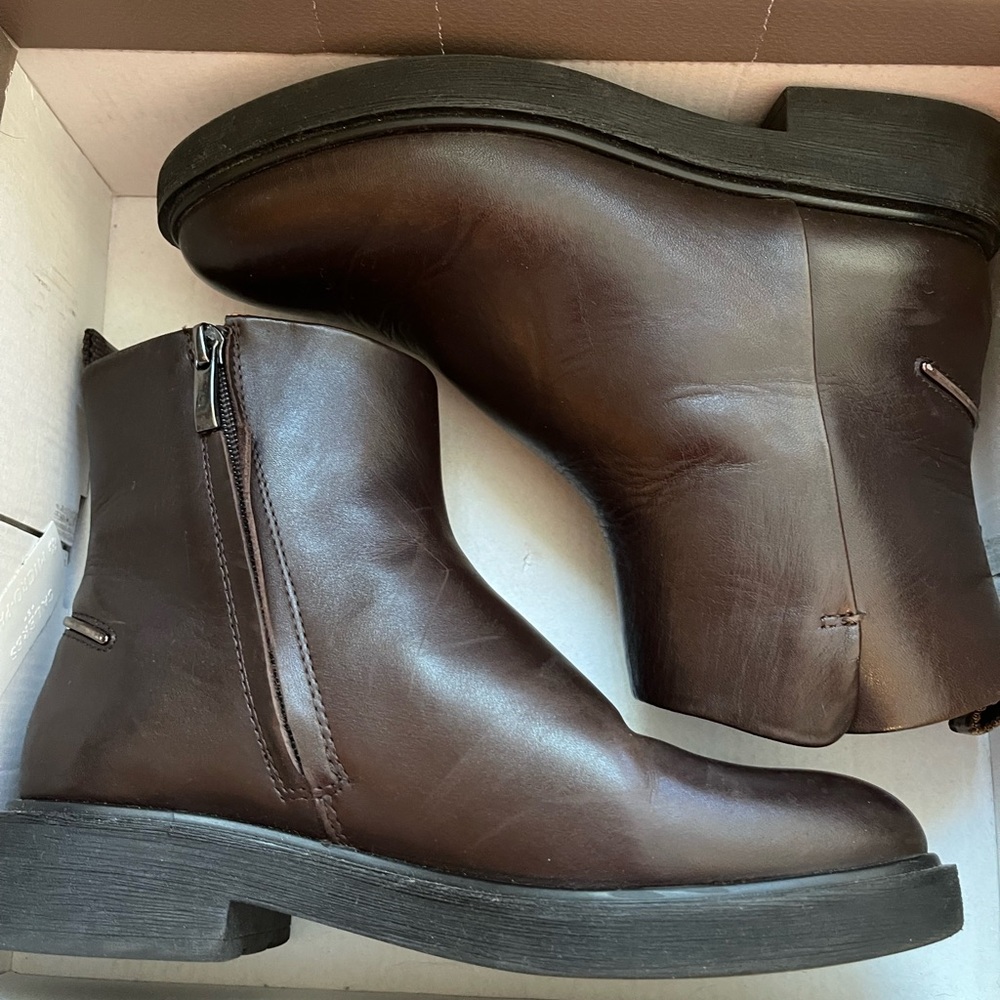 Franco Sarto Dark Brown Leather Boots